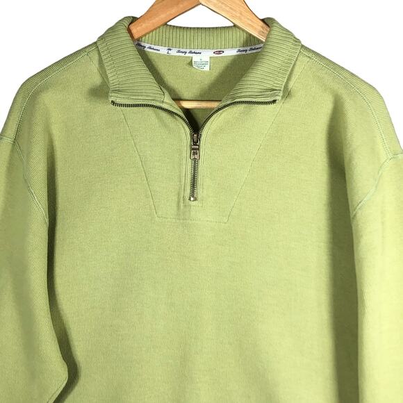 Tommy Bahama Sweater Mens Small Relax Casual Quarter Zip Pullover Embroidered - Picture 3 of 10